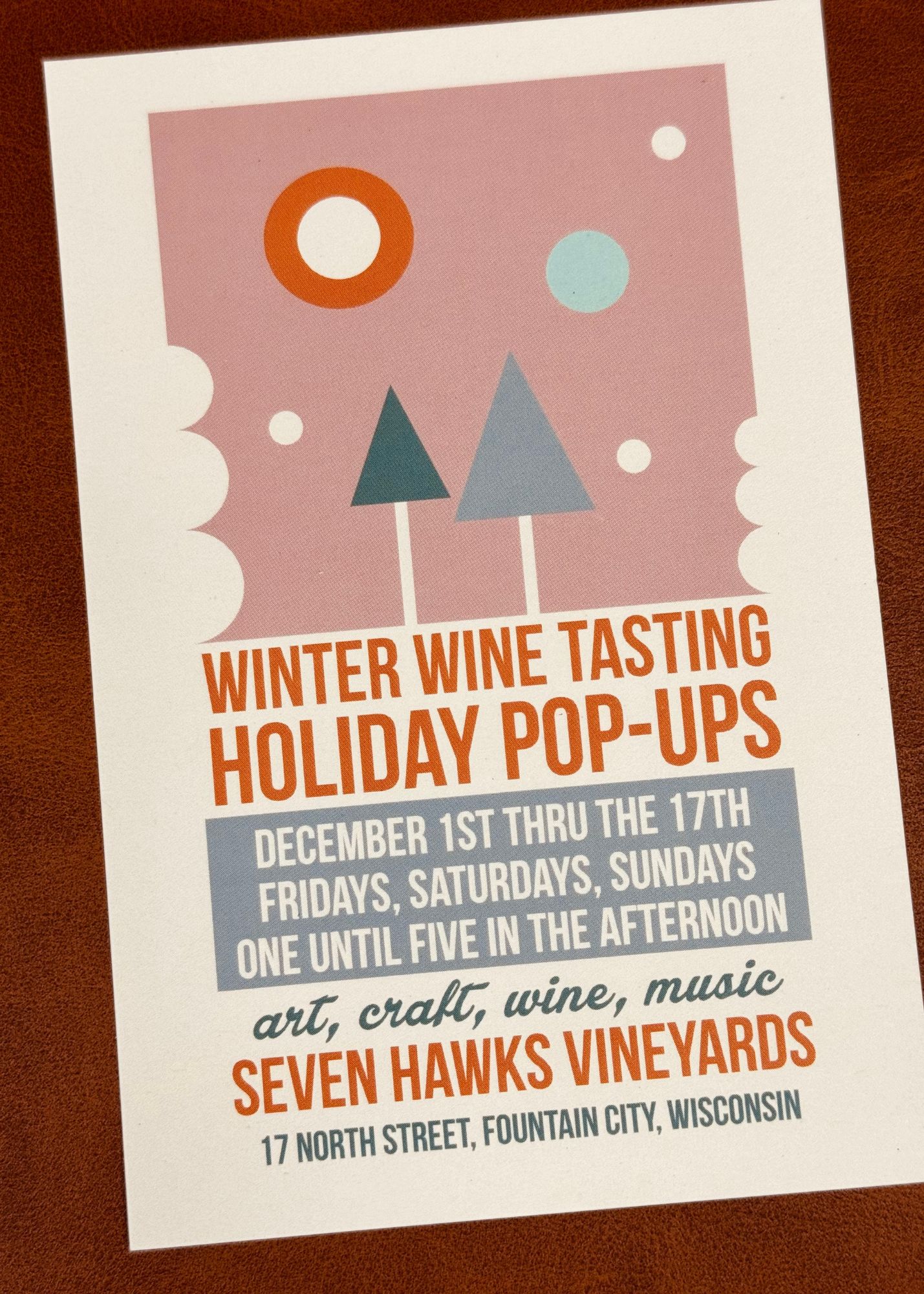 Holiday pop up poster